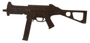 Автомат из фанеры "УМП-45" Черный