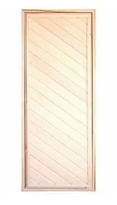 Дверь липа глухая 1800 х 700 с коробкой сорт А "Косая"