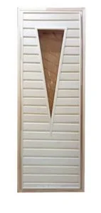 Дверь липа со стеклом 1900 х 700 с коробкой сорт А "Треугольник"