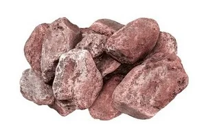 Камни для сауны малиновый кварцит 20 кг обвалованный мелкий