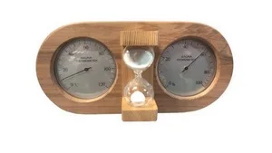 Термогигрометр + песочные часы серебрянный циферблат TH-25R SILVER 