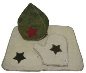 Комплект для сауны подарочный "Будёновка"  Рушер